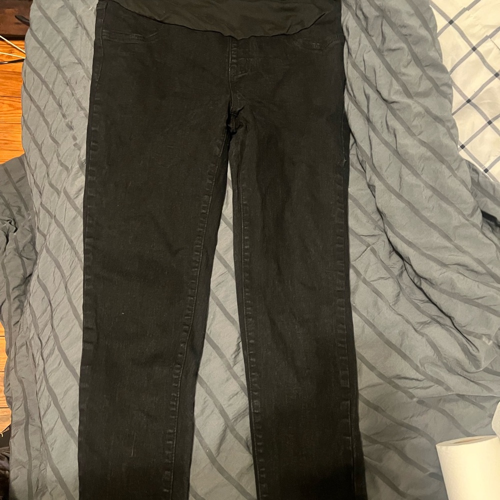 Black Maternity Skinny Jeans (adjustable)